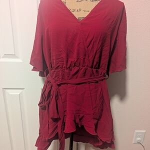 BloomChic Deep Red Top